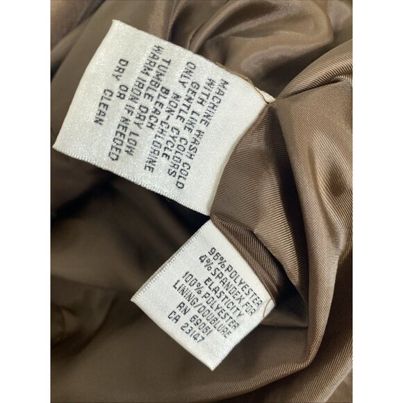 Talbots Brown Ultra Suede Blazer Sz 14 Jacket Lined Button Front Pockets Jacket - Picture 8 of 8